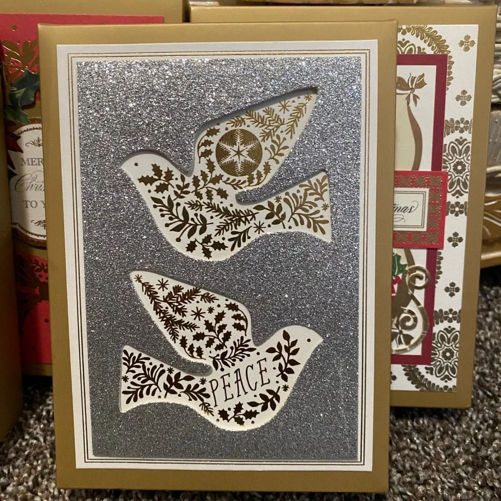 New Sealed Anna Griffin 5 sets (50ct) handmade Holiday Cards Envelopes Christmas